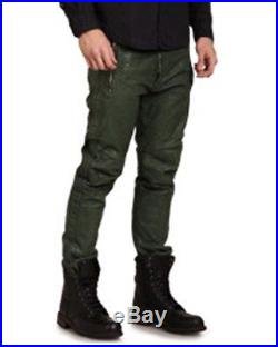 dark green leather pants