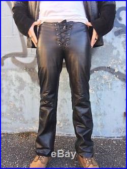 custom leather jeans