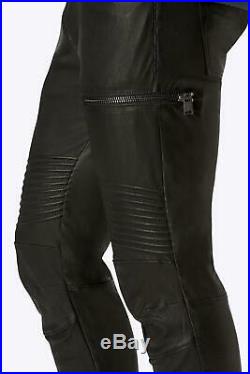 mens stretch leather pants