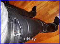 bockle leather pants