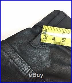 $1837, Rick Owens Men's Black Detroit Leather Pant sz 48 IT=38 US 33x33