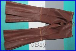 1960s North Beach Leather Brown Pants Jacket Mens XL Michael Hoban San Francisco
