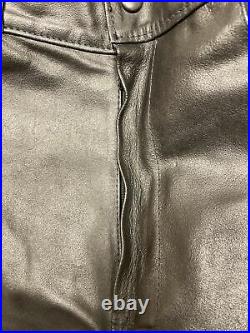 1970s Black Leather Pants- The Leather Shop By Sears Mens Sz 30 X 31