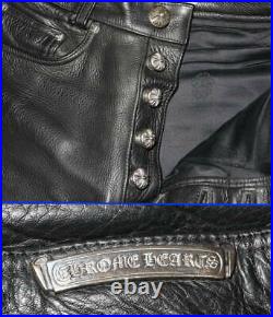 2001 invoice original Chrome Hearts Authentic cross button leather pants