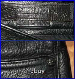 2001 invoice original Chrome Hearts Authentic cross button leather pants