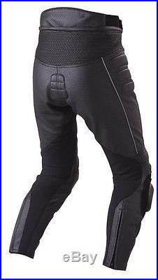 30 Size Mens Perforated Leather Motorcycle Pant With Knee Pucks
