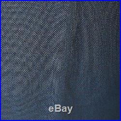 30x32 Mens NOS VTG 60s Mod Blue Sharkskin Leather Trim Tapered Skinny Pant