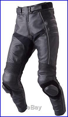34 Size Mens Perforated Leather Motorcycle Pant With Knee Pucks