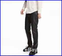 $350 Men's H&M STUDIO AW17 Leather Pants 29 32 33 Fit Trousers Biker Style Black