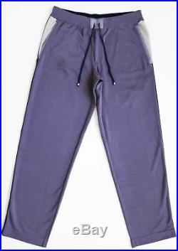 $3700 STEFANO RICCI Purple Silk Crocodile Leather Lounge Track Suit Pants 50 EU