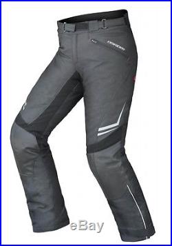 38/2XL Mens DriRider Nordic 2 Leather Hybrid Motorbike Pants Black Short Leg