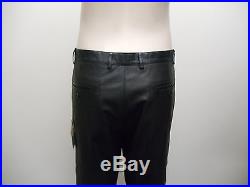 $3975 New with tags Authentic FENDI MENS BLACK NAPPA LEATHER PANTS TROUSES s. 52