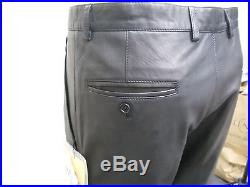 $3975 New with tags Authentic FENDI MENS BLACK NAPPA LEATHER PANTS TROUSES s. 52