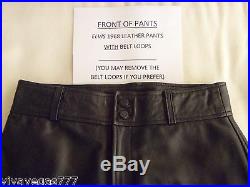 (44) ELVIS BLACK Leather 1968 PANTS (Tribute Artist Costume)Pre Jumpsuit Era
