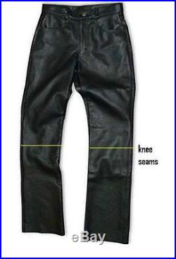 44 Size Mens Leather Casual Pant Motorcycle Pant Regular Jeans Model