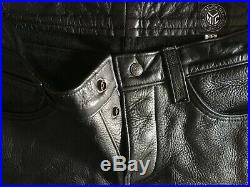 50% Sale Discount Leather Man Inc NYC Black New With Tag NWT Low Rise Pant