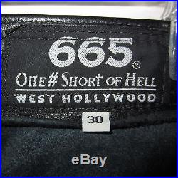 665 Leather Men's Black Pants 30 x 30. Fetish Wear Hollywood Mr S