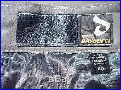 89 Davoucci Gray Leather Pants Mens Sz. 40 X 28.5