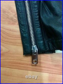 $986 Designer DIESEL Men's Slim Fit Stripes Zip Biker Leather Pants Trousers 32