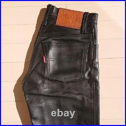 AERO LEATHER Auth Front Quarter Horsehide Leather Pants Size 29 Used Japan FS