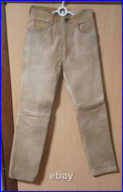 AERO LEATHER Authentic Front Quarter Horsehide Leather Pants 29 Used from Japan