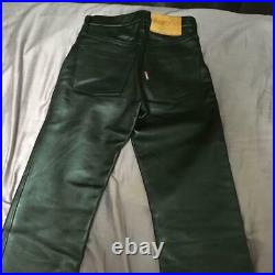 AERO LEATHER Authentic Horsehide Leather Pants Size 28 Used from Japan