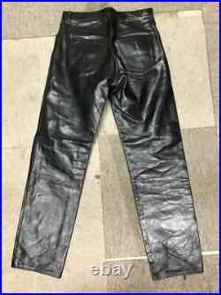AERO LEATHER Authentic Horsehide Leather Pants Size 33 Used