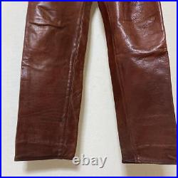 AERO LEATHER Authentic Steerhide Leather Pant Men Size 30 Used from Japan