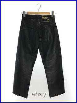 AERO LEATHER Leather pants Steerhide riders Straight pants Size 30 Black #V3454
