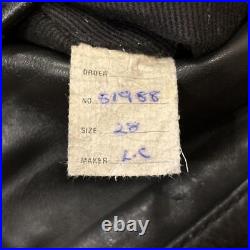 AERO LEATHER leather pants black full length straight size 28 vintage Men's