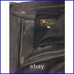 AERO LEATHER size 29 Leather pants Men's bottoms plain black Steerhide