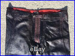 ALEXANDER MCQUEEN McQ Genuine Leather Mens 34 Biker Moto Pants Trousers 2011-12