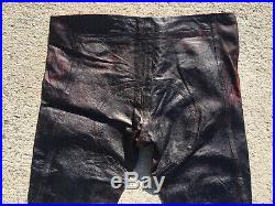 ALEXANDER MCQUEEN McQ Genuine Leather Mens 34 Biker Moto Pants Trousers 2011-12