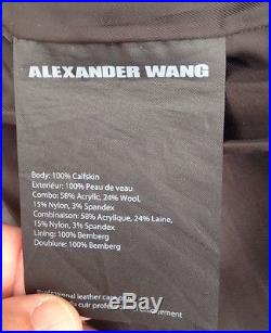 ALEXANDER WANG Men's Black Leather Joggers Track Pants 50 34 Balmain Balenciaga