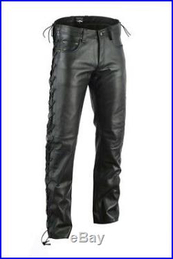 AWANSTAR-741 Echt leder Biker Lederhose Jeans leather Pants, Motorrad leder hose