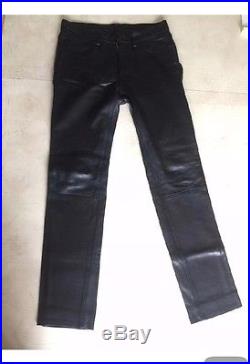 Acne Studios Depp Fly Men's Leather Pants Size 46 30x30