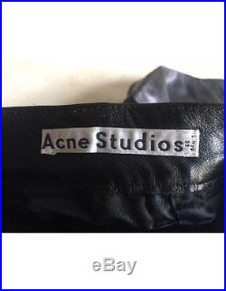 Acne Studios Depp Fly Men's Leather Pants Size 46 30x30