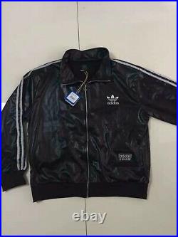 Adidas Originals Chile 62 Track Top Pants Jacket Suit Leather Look Set Silver