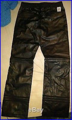 Adidas neighborhood black leather pants size small men