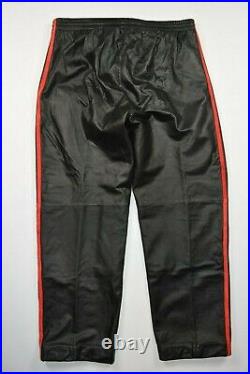 Adidas vintage leather Run Dmc rap hip hop jacket set tracksuit pants size XL