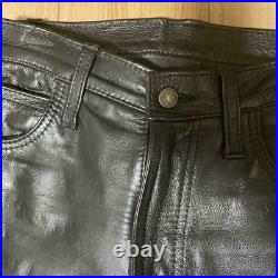 Aero Leather Steerhide Leather Pants Black Zipper Fly Men's Size 29