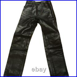Aero leather pants horsehide genuine leather men black vintage size 28