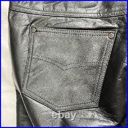 Allstate Leather Mens 40 5 Pocket Style Pants Motorcycle Black Straight Leg