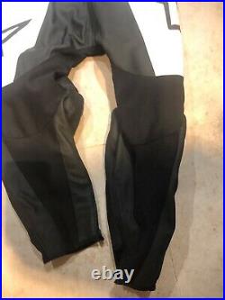 Alpinestars Motegi 2 Piece Racing Leather Suit Black White, Jacket 46 Pants 40