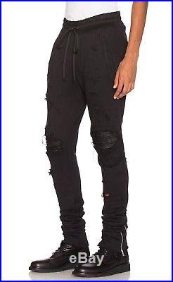 Amiri MX1 Sweatpants Leather Mens Size L $995 Black
