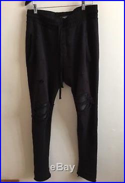 Amiri MX1 Sweatpants Leather Mens Size L $995 Black