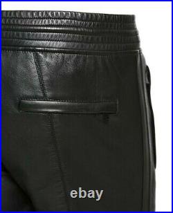 Authentic Diesel Black Gold Men Nappa Leather Jogger Pants Size EU 52 US 36