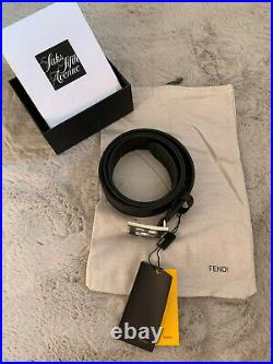 Authentic FENDI Black FF Leather Belt New with Tags size 105 (Pants 36/38)