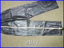 Authentic Gucci Mens Black Leather Pants