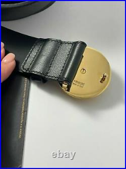 Authentic Versace Black Leather Belt Classic La Medusa Buckle PICK SIZE